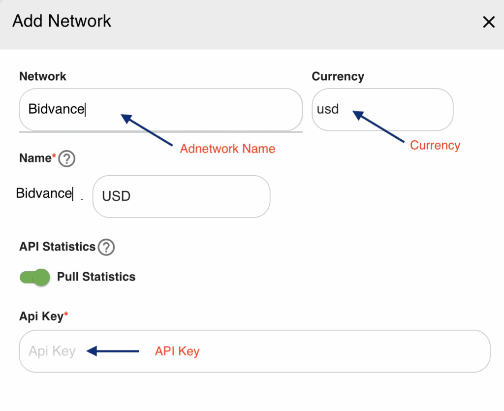 Adnetwork Setup