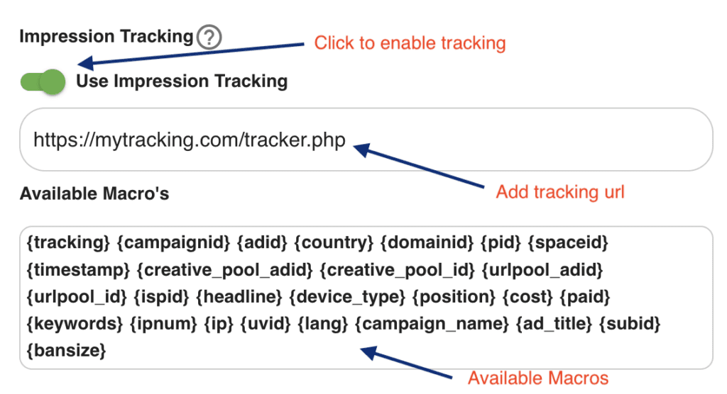Impression Tracking