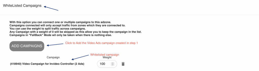 Video Ads whitelist
