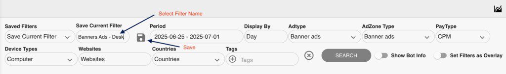 Create Statistics Filter